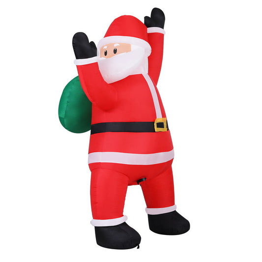 Jingle Jollys Christmas Inflatable Santa Climbing LED Illuminated Decorations 1.9M Tristar Online