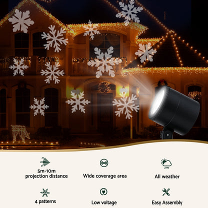 Jingle Jollys Christmas Lights Laser Light Snowflake Projector Indoor Outdoor Tristar Online