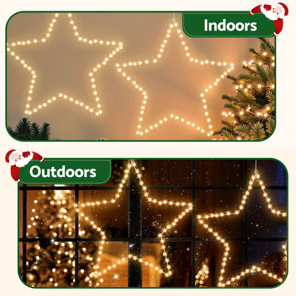 Jingle Jollys Christmas Lights 50cm Star 70 LED Xmas Decorations Tristar Online