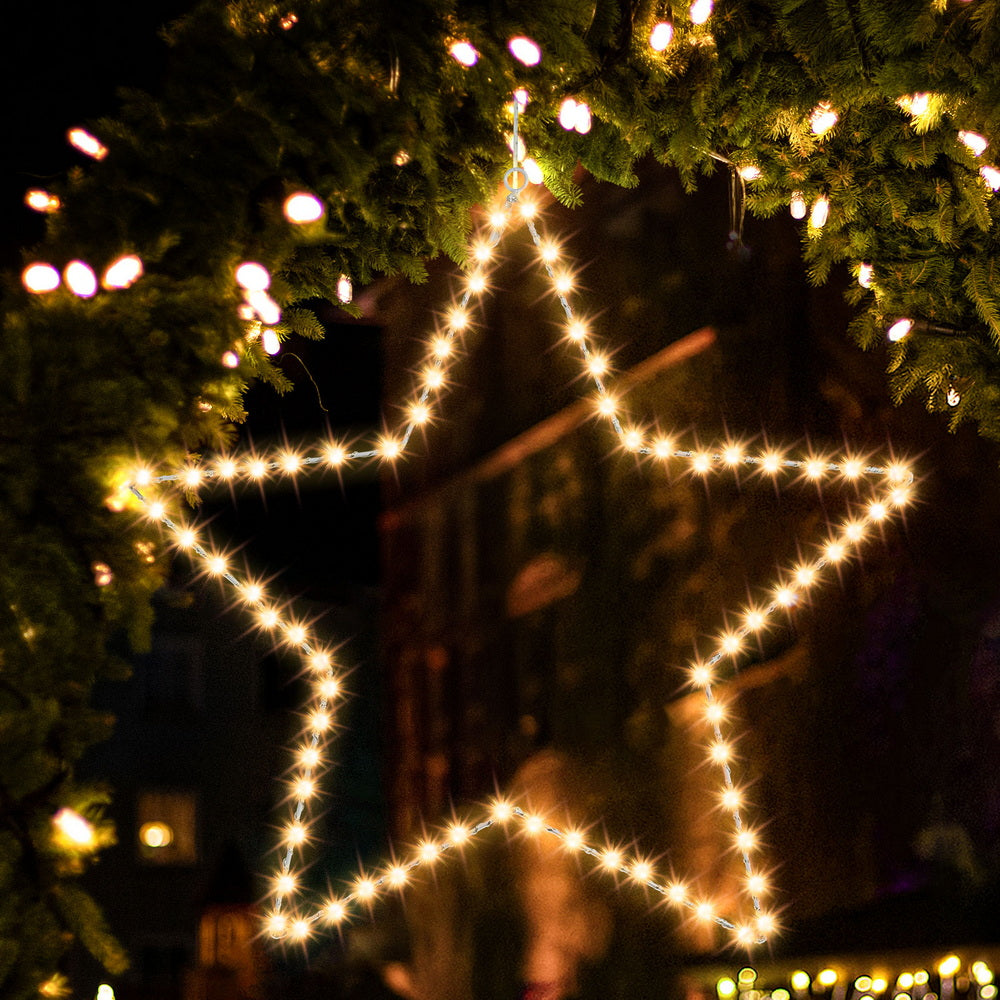 Jingle Jollys Christmas Lights 50cm Star 70 LED Xmas Decorations Tristar Online