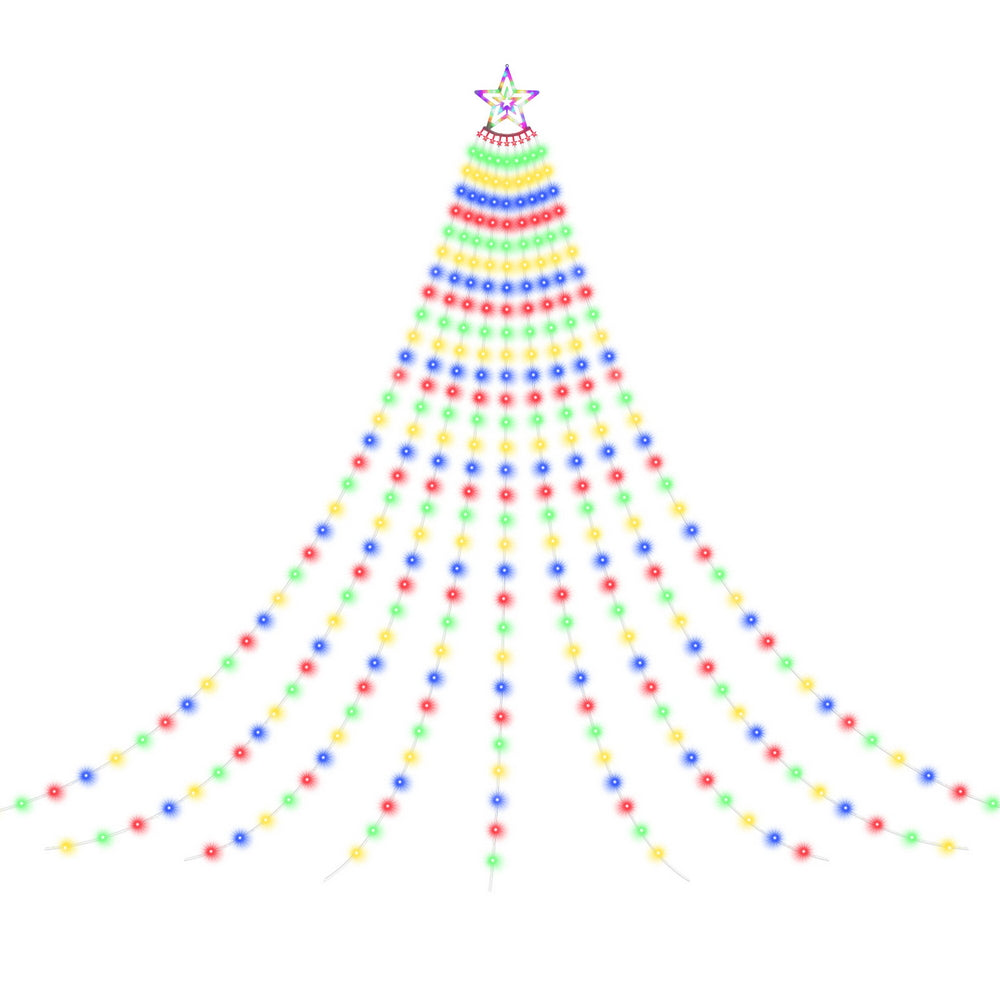 Jingle Jollys 3.8M Christmas Lights Waterfall String Light 340 LED Tristar Online