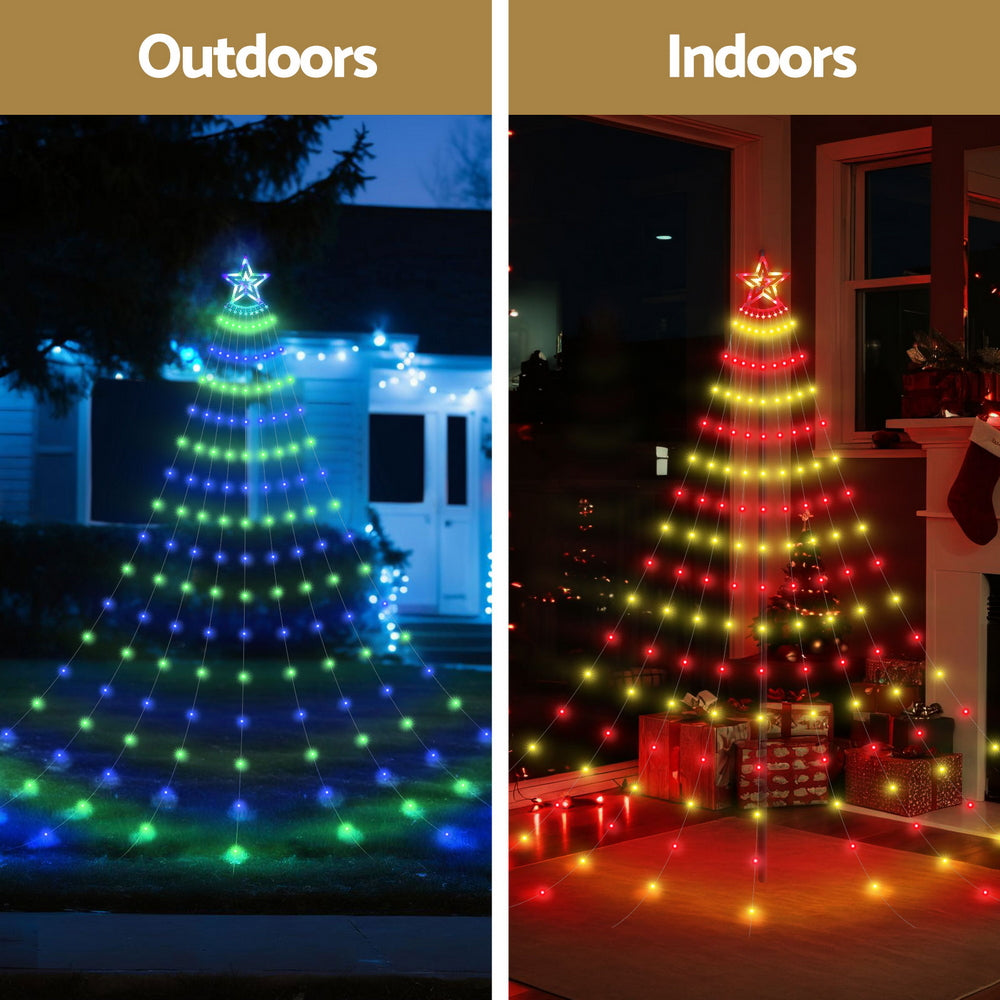 Jingle Jollys 3.8M Christmas Lights Waterfall String Light 340 LED Tristar Online