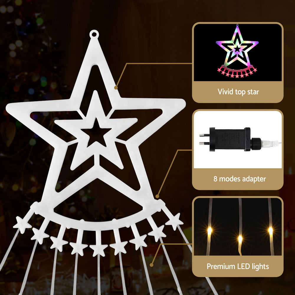 Jingle Jollys 3.8M Christmas Lights Waterfall String Light 340 LED Tristar Online