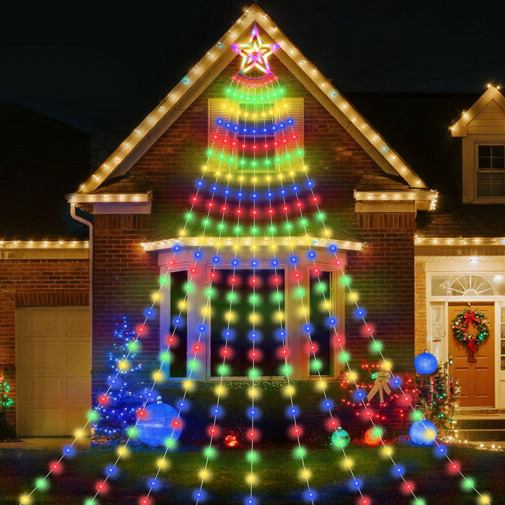 Jingle Jollys 3.8M Christmas Lights Waterfall String Light 340 LED Tristar Online