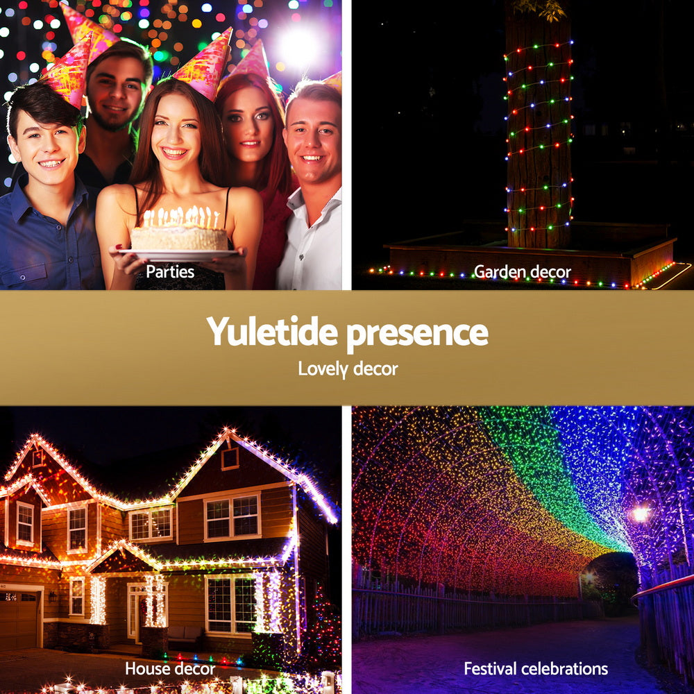 Jingle Jollys 30M Christmas Lights String Rope Light Decoration 300 LED Colorful Tristar Online