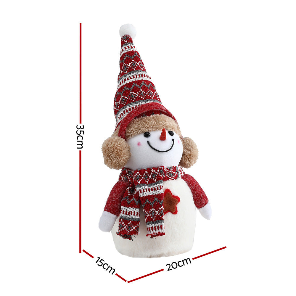 Jingle Jollys Christmas Snowman Handicraft Ornaments Party Decorations 35cm Tristar Online
