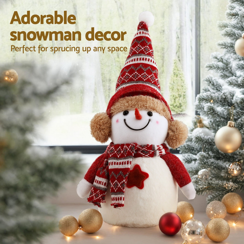 Jingle Jollys Christmas Snowman Handicraft Ornaments Party Decorations 35cm Tristar Online