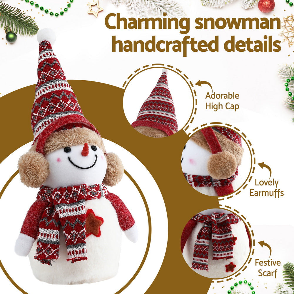 Jingle Jollys Christmas Snowman Handicraft Ornaments Party Decorations 35cm Tristar Online