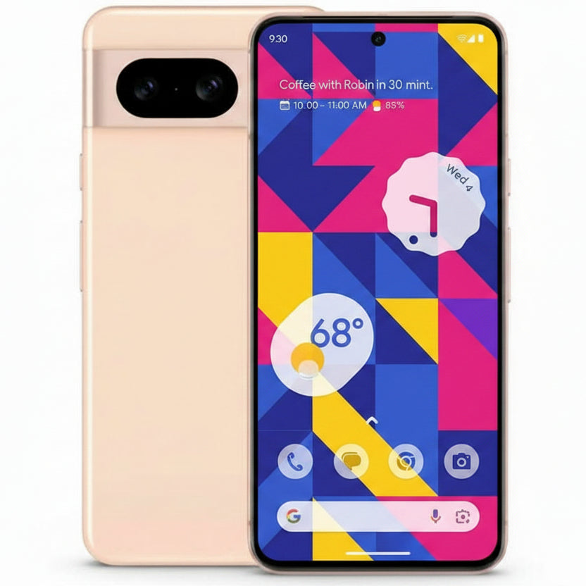 Google Pixel 8 5G (8GB RAM, 128GB / 256GB storage) - Obsidian / Hazel / Rose - Acceptable - Refurbished Google