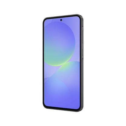 Samsung Galaxy A36 5G Black smartphone lying flat on a table.