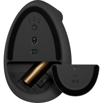 Logitech Lift Vertical Ergonomic Mouse, Wireless, Bluetooth or Logi Bolt USB receiver, Quiet clicks, 4 buttons, compatible with Windows/MacOS/iPadOS, Laptop, PC - Graphite ( Open Never Used ) Logitech