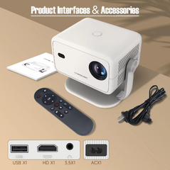 Magcubic 650ANSI Smart L018 Projector – 4K & 1080p, Auto Focus & Keystone Correction, Android 11, Bluetooth 5.2, Portable & Compact Projector