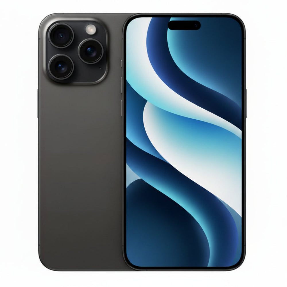 Apple iPhone 15 Pro - 128GB, 256GB, 512GB, 1TB - Black, White, Blue, Natural Titanium - Good - Refurbished - Black Titanium / 128GB