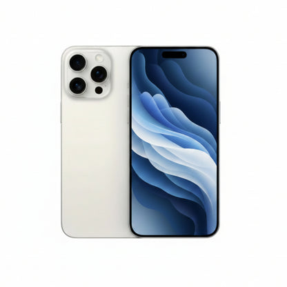 Apple iPhone 15 Pro Max - 256GB, 512GB, 1TB - Black, White, Blue & Natural Titanium - 80% battery - Pristine - Refurbished - White Titanium / 256GB