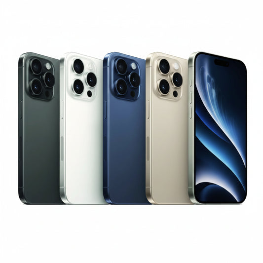 Apple iPhone 15 Pro Max - 256GB, 512GB, 1TB - Black, White, Blue & Natural Titanium - 80% battery - Pristine - Refurbished