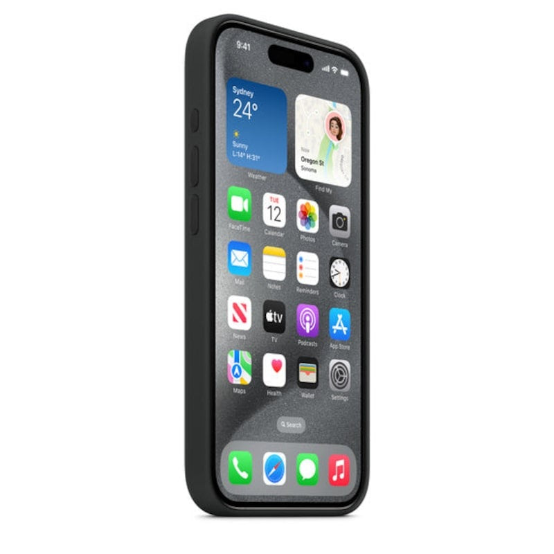 Apple iPhone 15 Pro Silicone Case with MagSafe Storm - Black