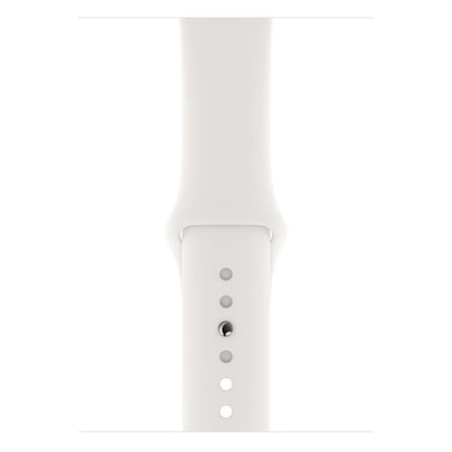Apple Watch Series 5 44mm Silver Aluminum Case (GPS + Cellular) w/ White Sport Band - Excellent - Refurbished (AU Version) Apple
