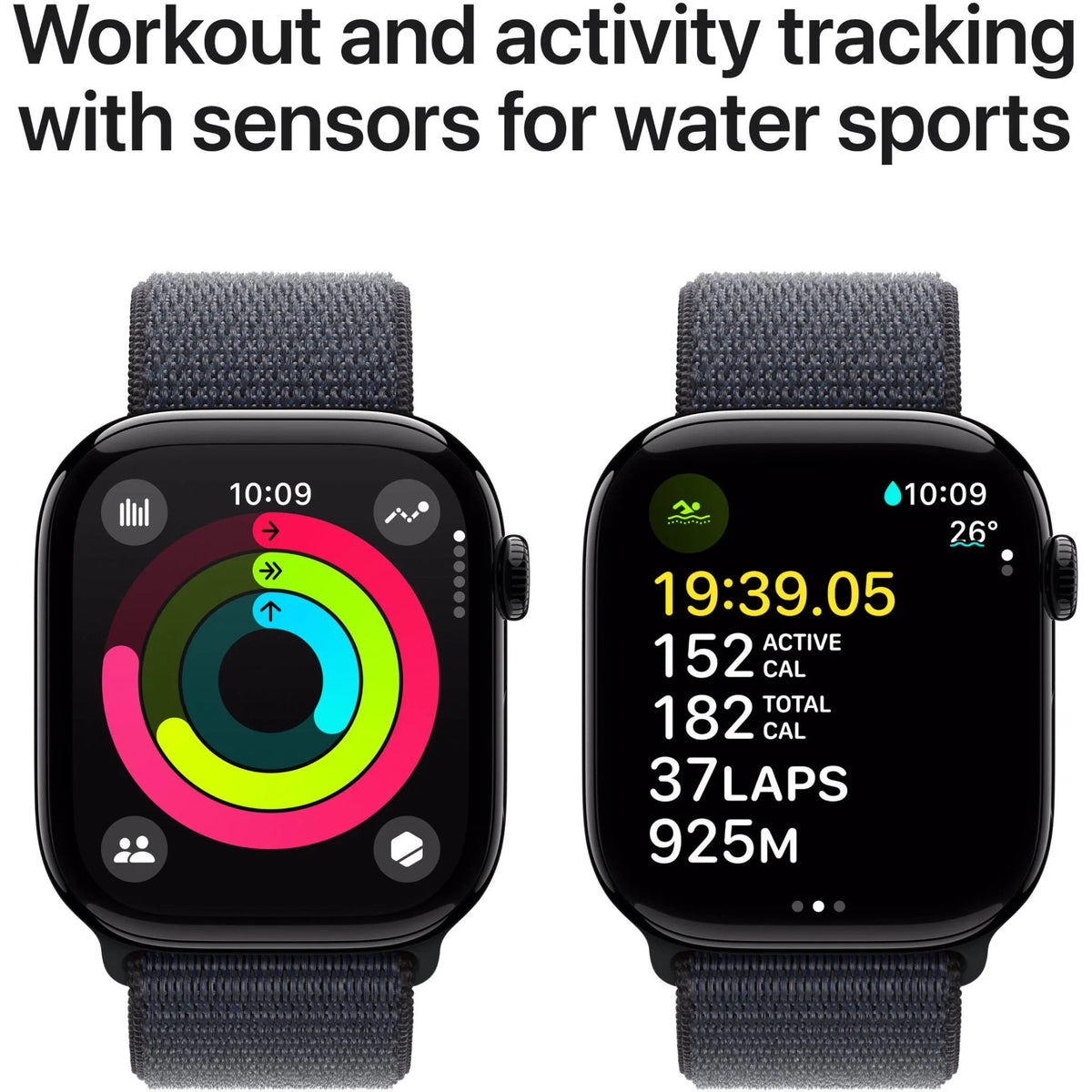 Apple Watch Series 10 46mm Jet Black Aluminium Case GPS + Cellular Sport Loop AU Version ( Open Never Used ) Apple