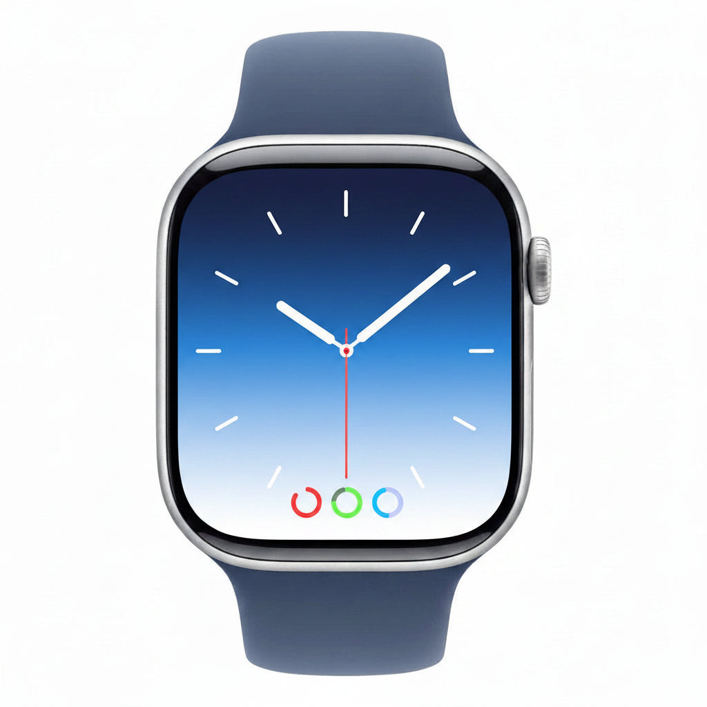 Apple Watch Series 10 46mm Silver Aluminium Case Denim Sport Band (M/L) GPS + Cellular Smartwatch (Copy) Apple