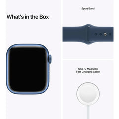 Apple Watch Series 7 41mm Blue Aluminium Case With Abyss Blue Sport Band GPS + Cellular ( Grade - A ) Apple