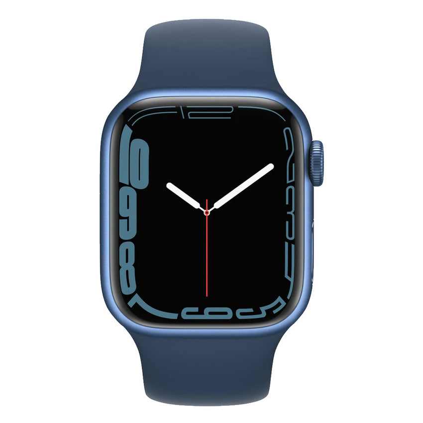 Apple Watch Series 7 41mm Blue Aluminium Case With Abyss Blue Sport Band GPS + Cellular ( Grade - A ) Apple