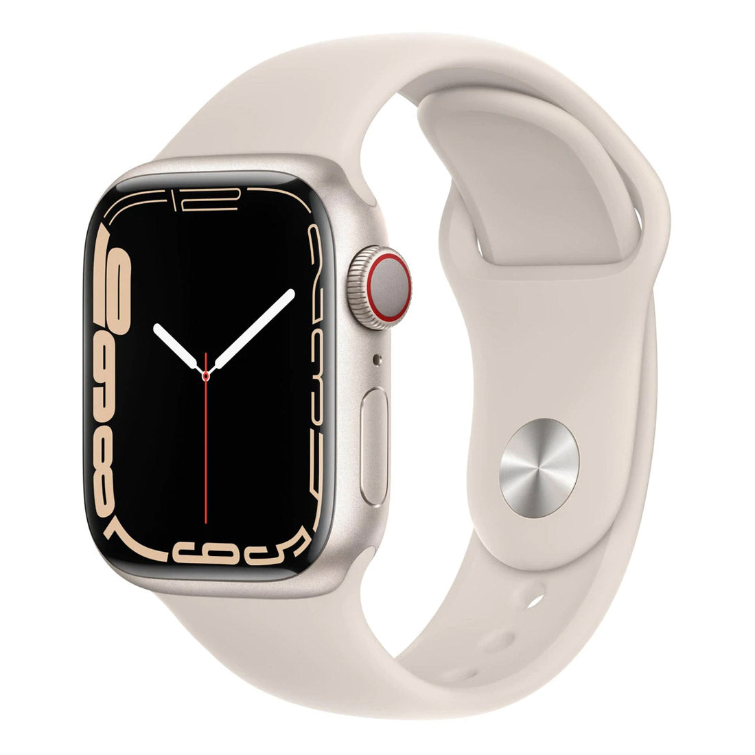 Apple Watch Series 7 45mm GPS Aluminium Case With Sport Band - Starlight - Pristine - Refurbished - AU Version Apple