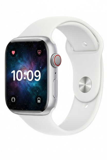 Apple Watch Series 8 45MM GPS + Cellular - Aluminium Case Silver - Sport Band White