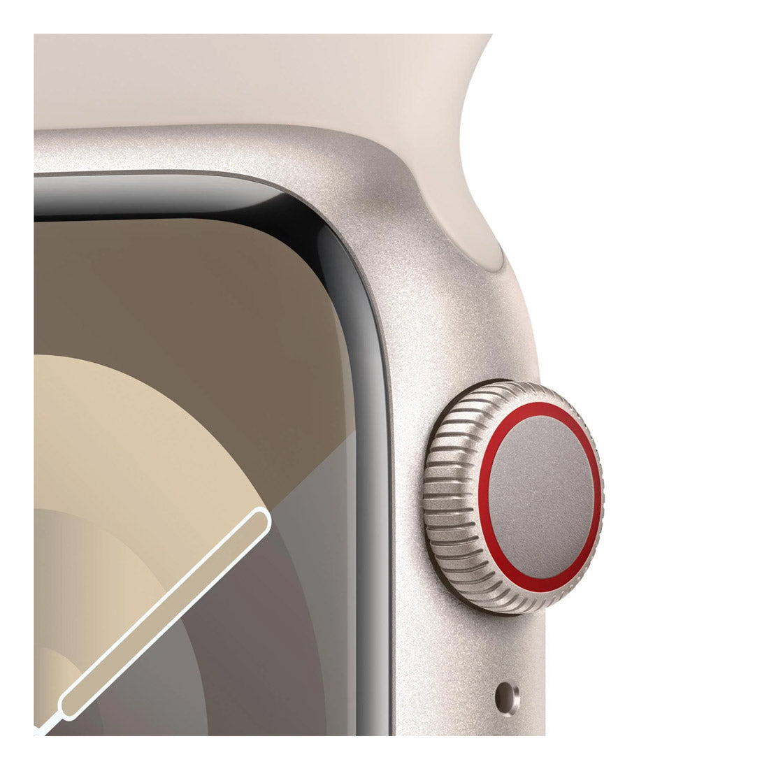 Apple Watch Series 9 41mm GPS + Cellular Starlight Aluminium Case with Starlight Sport Band (S/M) Pristine - Refurbished Apple