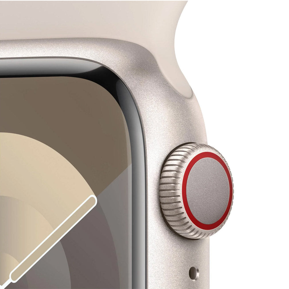 Apple Watch Series 9 45mm GPS + Cellular Starlight Aluminium Case w/ Starlight Sport Band (M/L) - Excellent - Refurbidhed (Copy) Apple
