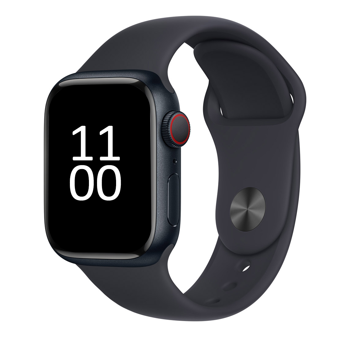 Apple Watch Series 9 45mm (GPS + Cellular) Midnight Aluminium Case with Midnight Sport Band (S/M)