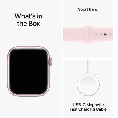 Apple Watch Series 9 GPS + Cellular 45mm Pink Aluminium Case w/ Light Pink Sport Band (M/L) Pristine - Refurbihsed Apple
