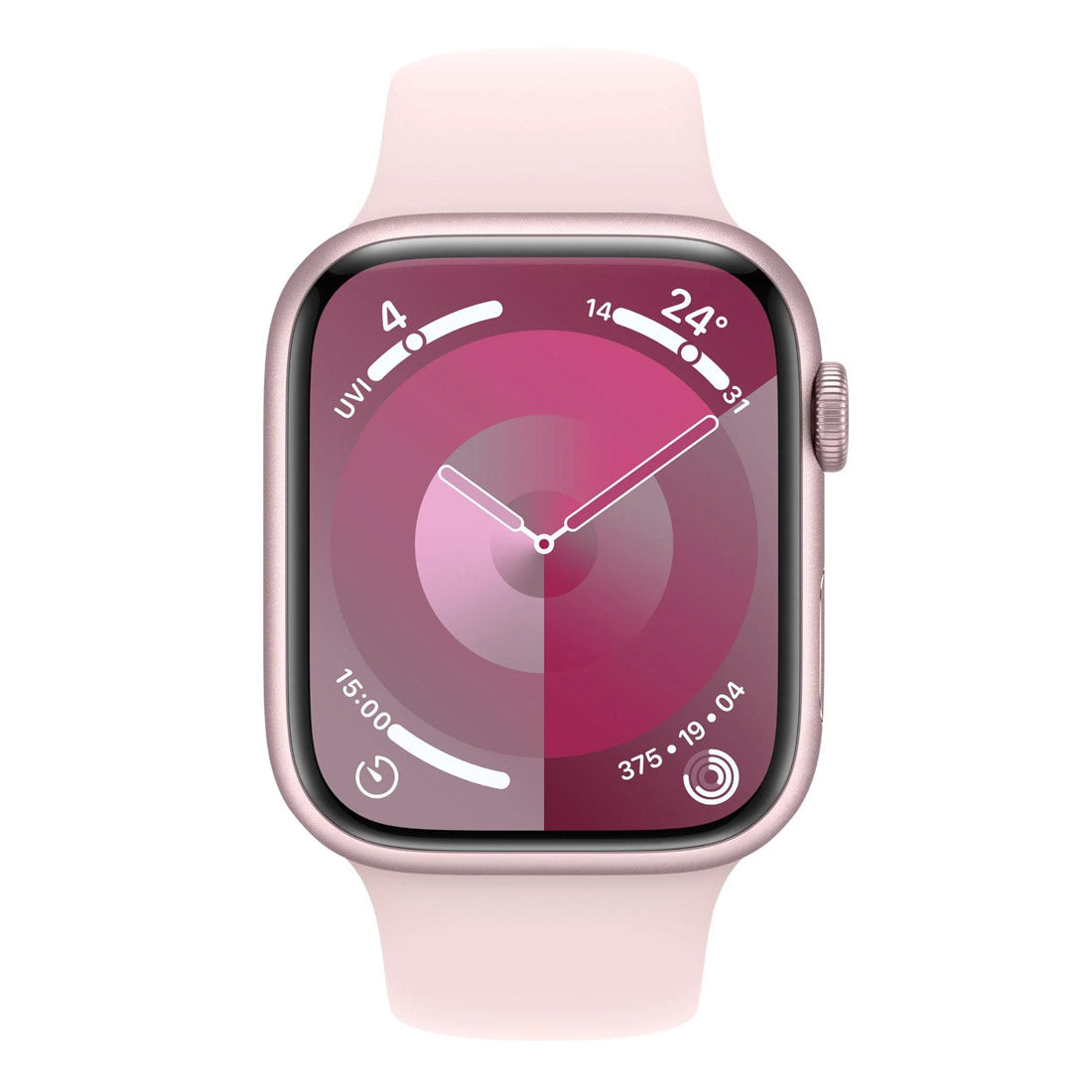 Apple Watch Series 9 GPS + Cellular 45mm Pink Aluminium Case w/ Light Pink Sport Band (M/L) Pristine - Refurbihsed Apple