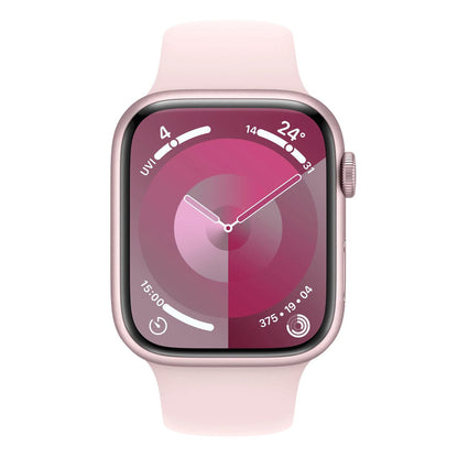 Apple Watch Series 9 GPS + Cellular 45mm Pink Aluminium Case w/ Light Pink Sport Band (M/L) Pristine - Refurbihsed Apple