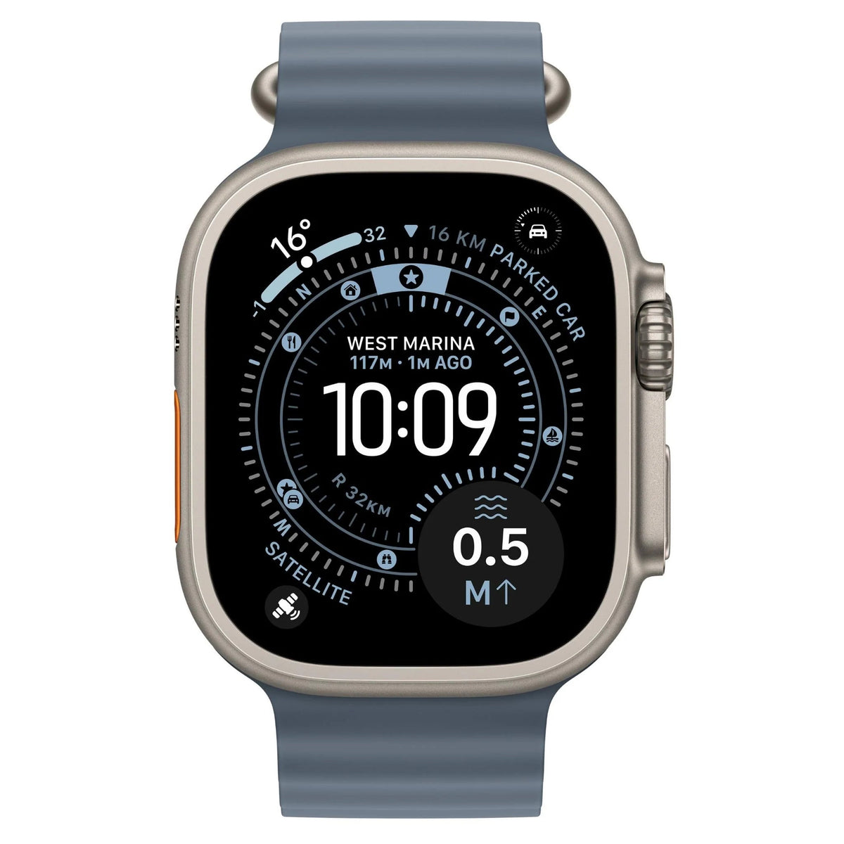 Apple Watch Ultra 2 49mm GPS + Cellular Titanium Smartwatch - Natural Titanium Black Titanium - Pristine - Refurbished (Copy) Apple