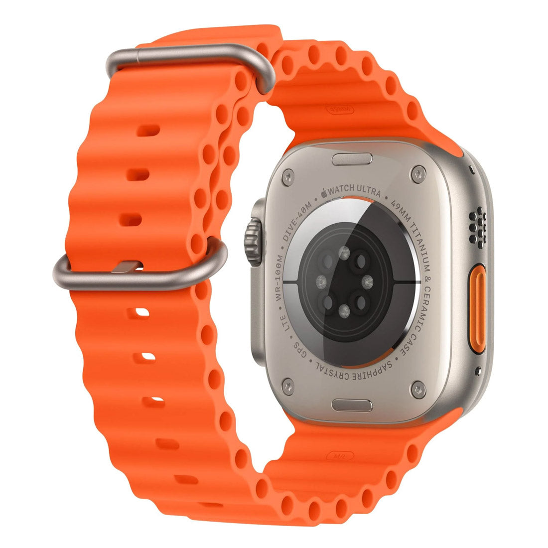 Apple Watch Ultra 2 49mm Titanium Case GPS + Cellular Orange Ocean Band - Pristine Refurbished Apple