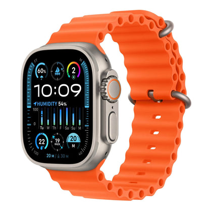 Apple Watch Ultra 2 49mm Titanium Case GPS + Cellular Orange Ocean Band - Pristine Refurbished Apple