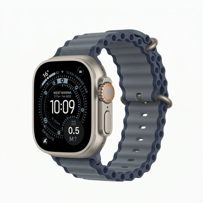 Apple Watch Ultra 3 49mm GPS + Cellular Titanium Smartwatch, Natural Titanium, Black Titanium