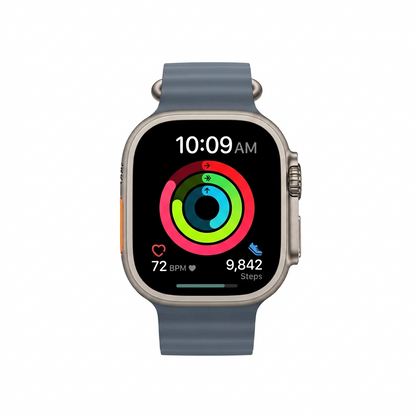 Apple Watch Ultra 3 49mm GPS + Cellular Titanium Smartwatch, Natural Titanium, Black Titanium
