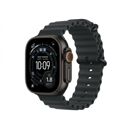 Apple Watch Ultra 3 49mm GPS + Cellular Titanium Smartwatch, Natural Titanium, Black Titanium