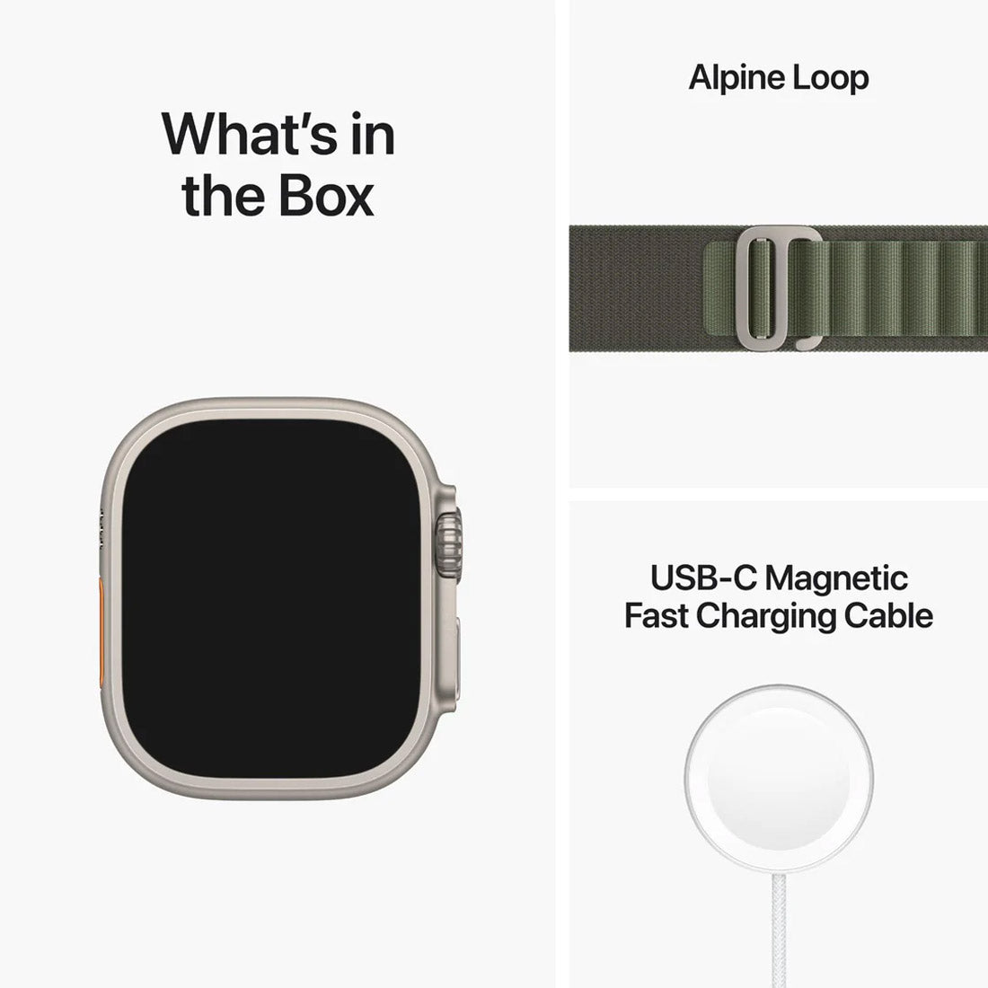 Apple Watch Ultra 49mm Titanium Case GPS + Cellular With - Green Alpine Loop - Pristine Refurbished  - AU Version Apple