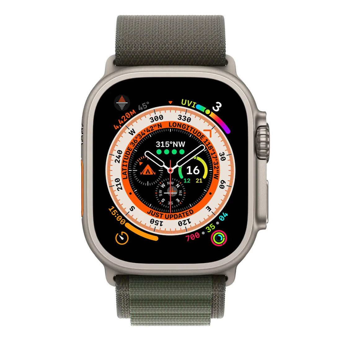 Apple Watch Ultra 49mm Titanium Case GPS + Cellular With - Green Alpine Loop - Pristine Refurbished  - AU Version Apple