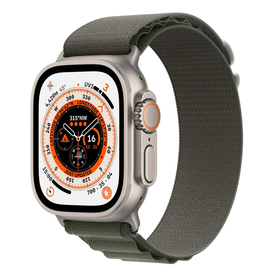 Apple Watch Ultra 49mm Titanium Case GPS + Cellular With - Green Alpine Loop - Pristine Refurbished  - AU Version Apple