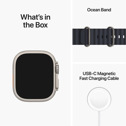 Apple Watch Ultra 49mm Titanium Case w/ Midnight Ocean Band GPS + Cellular - Pristine - Refurbished AU Version Apple