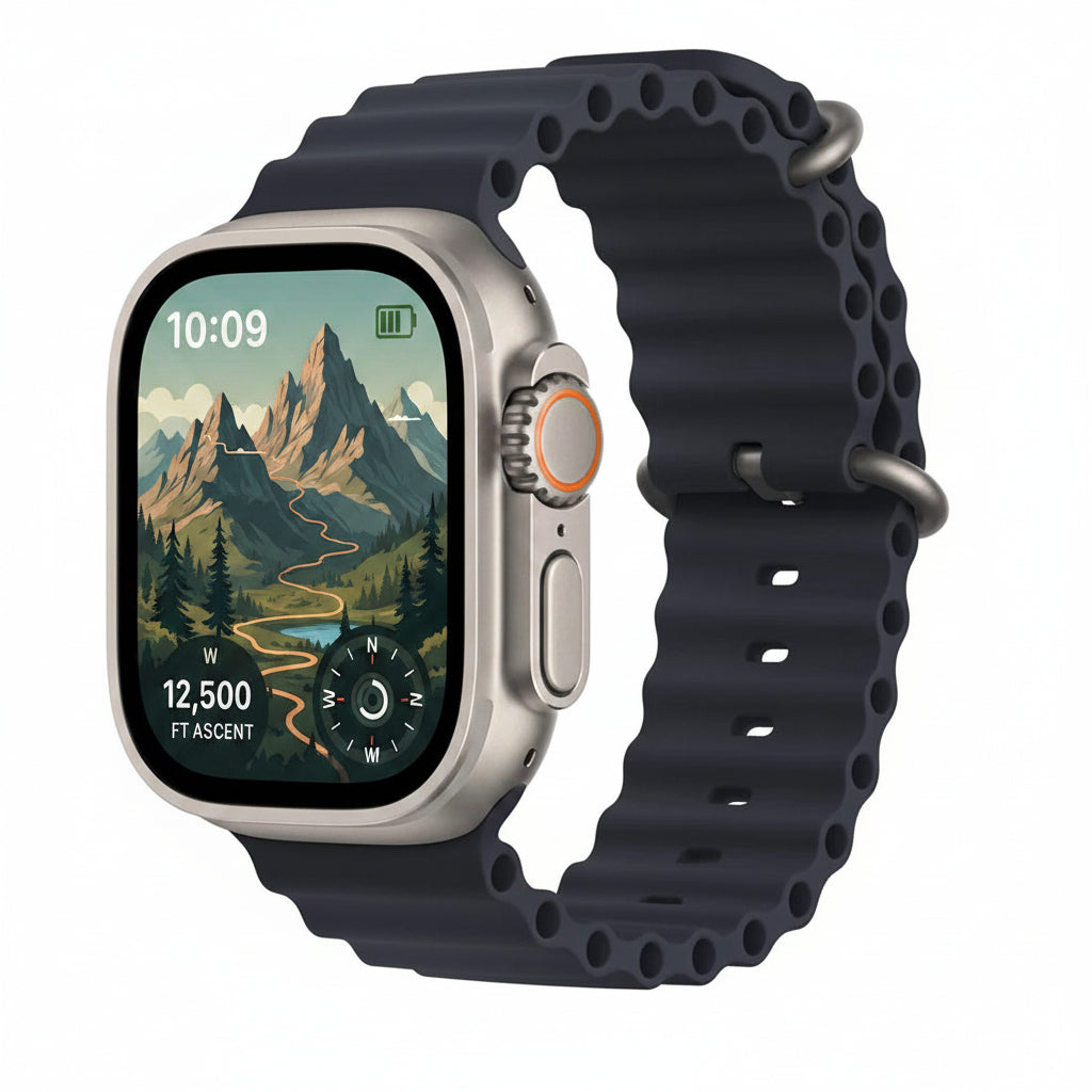 Apple Watch Ultra 49mm GPS + Cellular Titanium Case with Midnight Ocean Band Apple