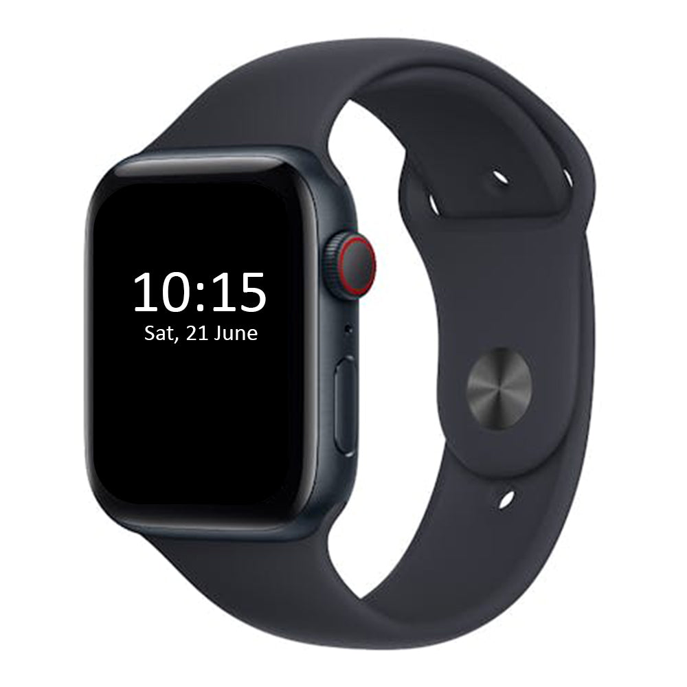 Apple Watch SE (2nd Gen) 44mm Midnight Aluminium Case with Midnight Sport Band M/L - GPS + Cellular (Open Never Used)