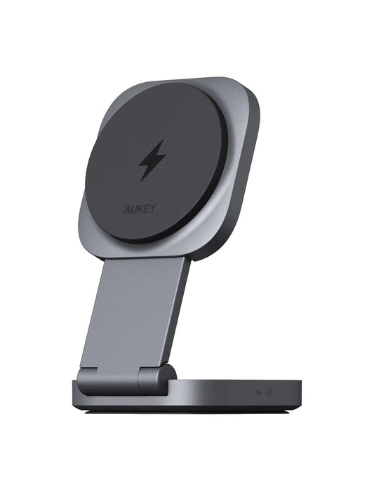 Aukey MagFusion L Qi2 Foldable 2 In 1 Magnetic Wireless Charger (LC-MC211) Tristar Online