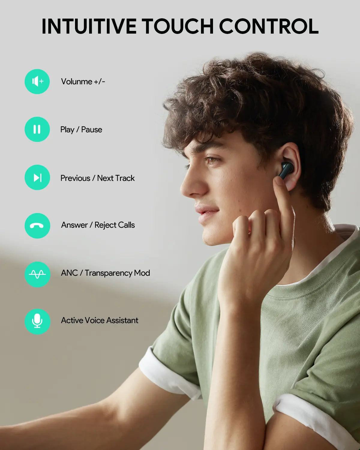Aukey True Wireless Earbuds With Noise Cancelling MOVE MINI NC (EP-M1NC) Tristar Online