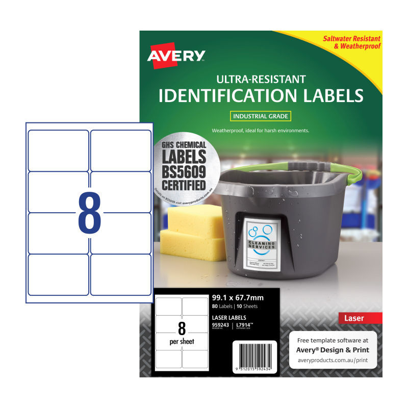 AV Lbl Outdoor L7914 8Up Pk10 Avery