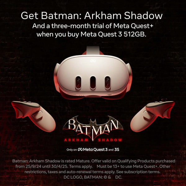 Meta Quest 3 512GB - Breakthrough Mixed Reality Headset with Batman: Arkham Shadow ( Open Never Used ) Meta