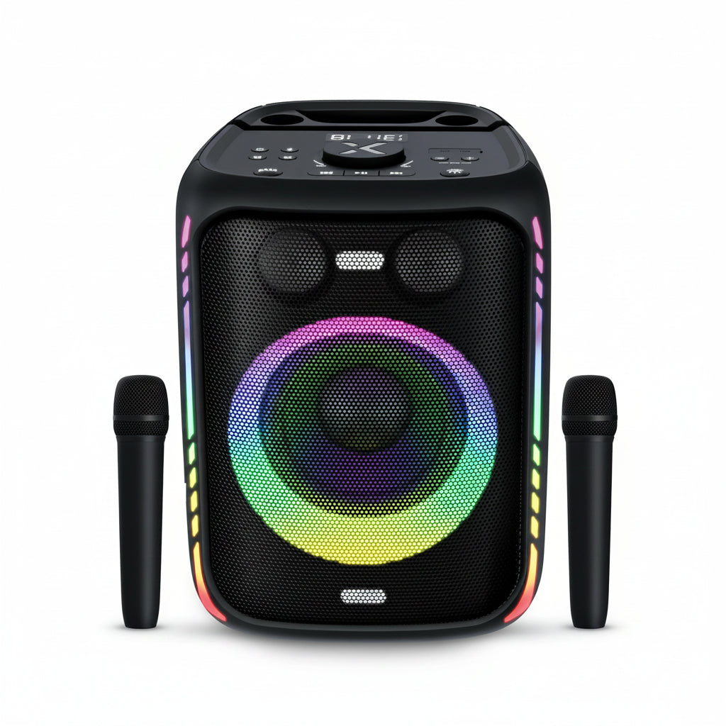 BlueAnt X5i Portable 120W Speaker with Two Wireless Microphones - Black - Pristine - Refurbished BlueAnt